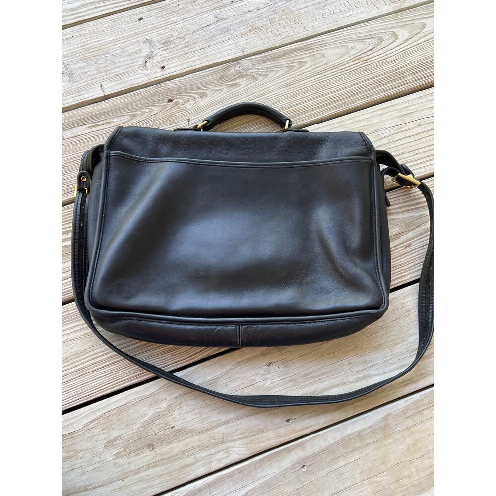 Vintage Coach Metropolitan bag messenger black leather 5180 briefcase 90s - Picture 8 of 11